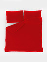 Kvalitex Unifarbene Baumwollbettwäsche 140x200, 70x90cm rot