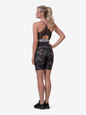 Nebbia Schwarze gemusterte kurze Damen-Leggings Nebbia Biker Shorts