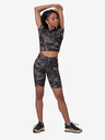 Nebbia Schwarze gemusterte kurze Damen-Leggings Nebbia Biker Shorts