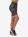 Nebbia Schwarze gemusterte kurze Damen-Leggings Nebbia Biker Shorts