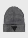 Guess Jeans Graue Wintermütze Guess Triangle Logo