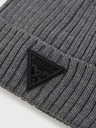 Guess Jeans Graue Wintermütze Guess Triangle Logo
