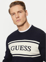 Guess Jeans Herren Dunkelblauer Pullover mit Streifen Guess Jeans