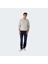 Guess Jeans Herren Ecru Hoodie mit gesticktem Logo Guess Jeans