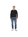 Guess Jeans Herren Schwarzer Hoodie mit gesticktem Logo Guess Jeans