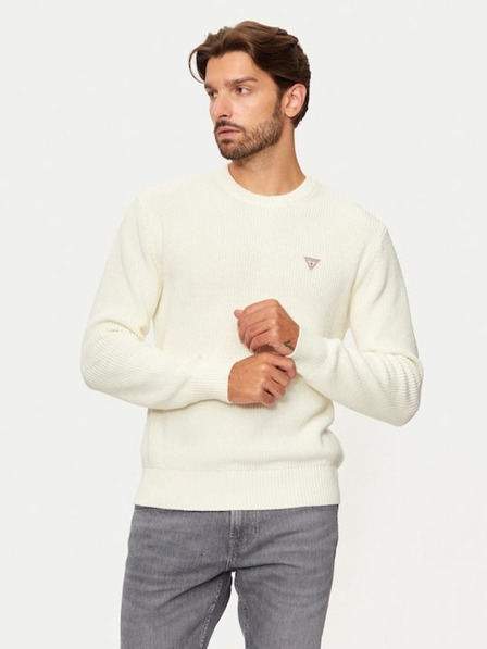 Guess Jeans Herren ecru Pullover z3hm1 Guess jeans