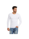 Guess Jeans Herren Weißes Langarm T-Shirt von Guess Jeans