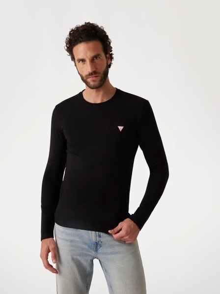 Guess Jeans Herren Schwarzes Langarm T-Shirt von Guess Jeans