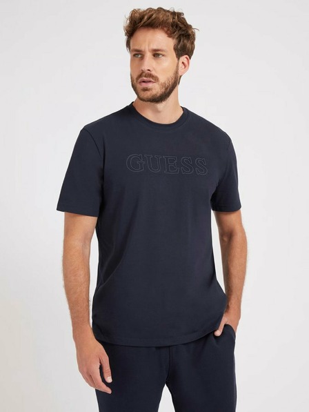 Guess Jeans Herren Marineblaues T-Shirt Blue Navy von Guess Jeans