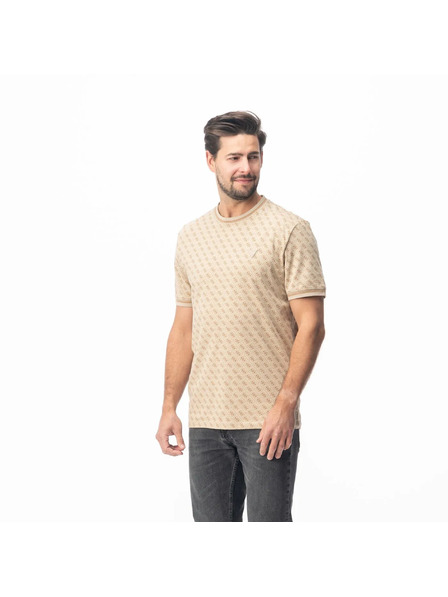 Guess Jeans Herren Beiges T-Shirt 4G von Guess Jeans