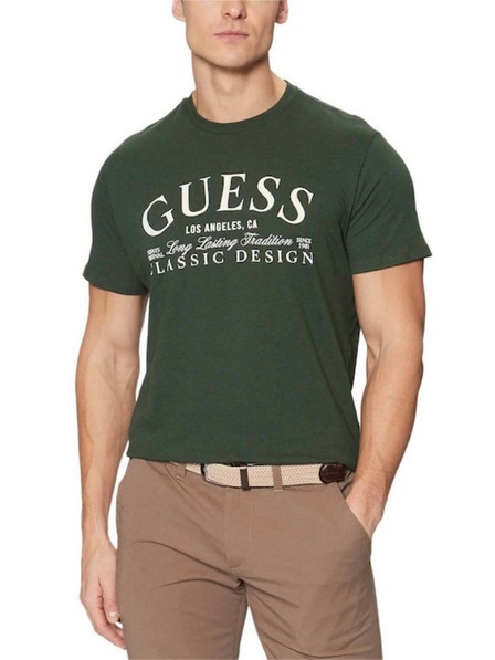 Guess Jeans Herren Grünes T-Shirt Jungle Green von Guess Jeans