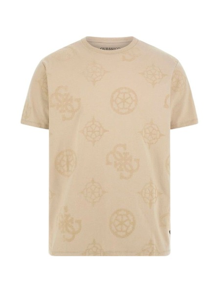 Guess Jeans Herren Beiges T-Shirt mit Pfingstrosen-Print von Guess Jeans