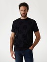 Guess Jeans Herren Schwarzes T-Shirt mit Pfingstrosen-Print von Guess Jeans