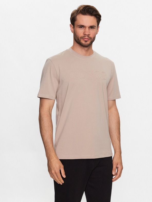 Guess Jeans Herren Beige T-Shirt von Guess Jeans