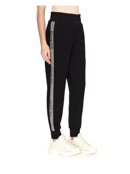 Guess Jeans Damen Schwarze Jogginghose mit Zierstreifen Guess Jeans