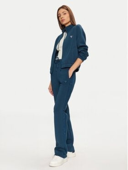Guess Jeans Damen Blaue Jogginghose mit Seitenlogo Guess Jeans