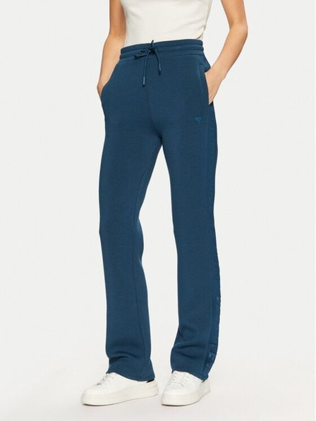 Guess Jeans Damen Blaue Jogginghose mit Seitenlogo Guess Jeans
