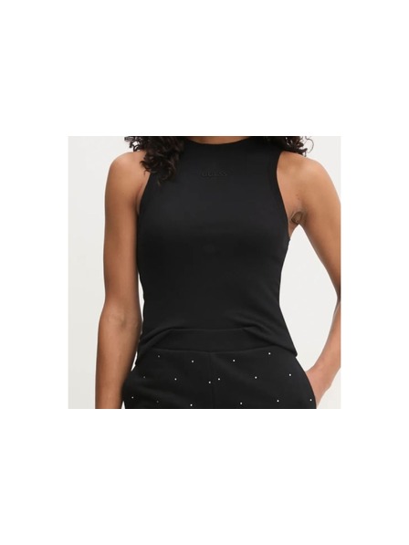 Guess Jeans Damen Schwarze Ärmelloses Top Guess Jeans