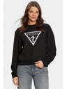 Guess Jeans Damen Schwarze Sweatjacke Python Big Triangle Logo Guess Jeans