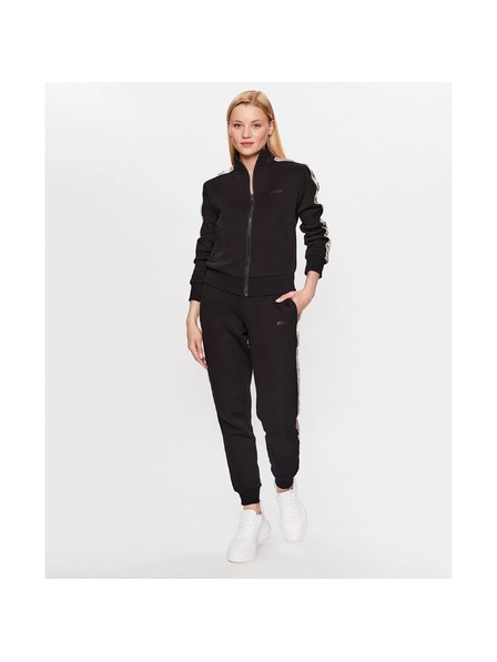 Guess Jeans Damen schwarze Jacke mit Seitenlogo Guess Jeans