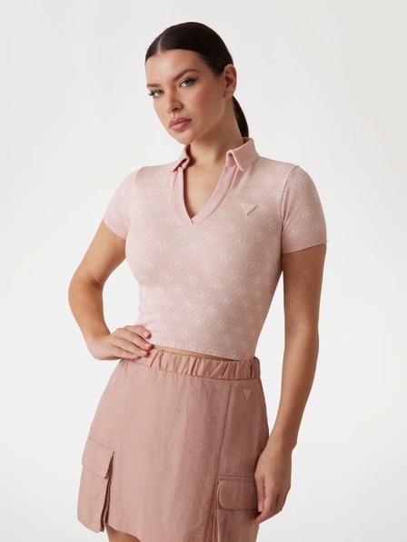 Guess Jeans Damen rosa nahtloser Top Guess Jeans