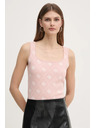 Guess Jeans Damen Rosa Top mit Ganzdruck 4G von Guess Jeans