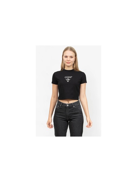 Guess Jeans Damen Schwarzer Crop Top kcdh1 von Guess Jeans