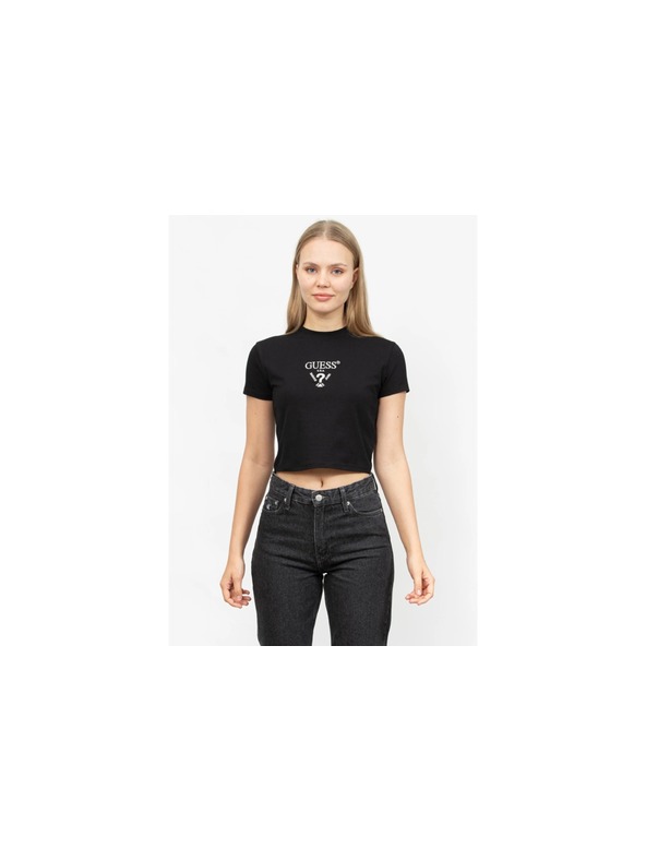 Guess Jeans Damen Schwarzer Crop Top kcdh1 von Guess Jeans