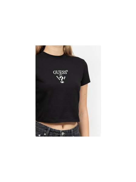 Guess Jeans Damen Schwarzer Crop Top kcdh1 von Guess Jeans