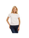 Guess Jeans Damen Hellrosa T-Shirt mit Mini-Dreieckslogo von Guess Jeans