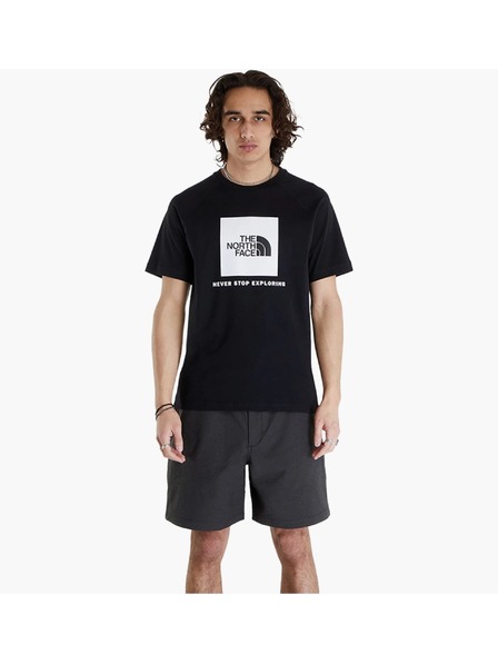 The North Face Herren schwarzes T-Shirt The North Face Raglan Redbox