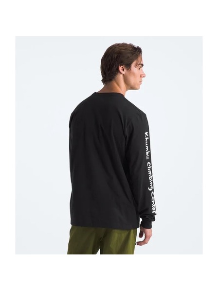 The North Face Herren schwarzes Langarm-T-Shirt The North Face Climb