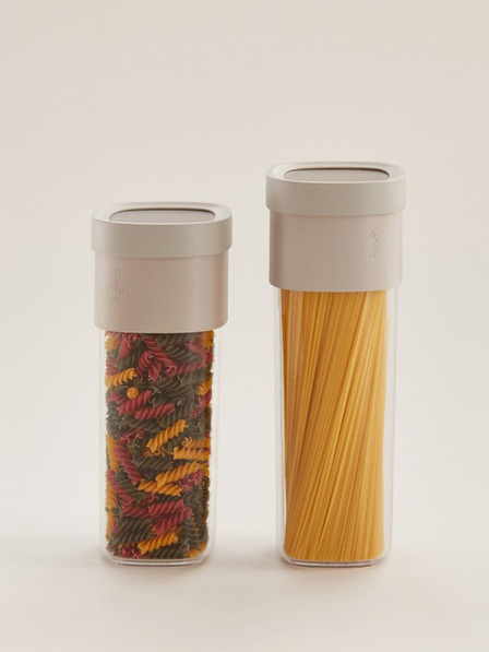 Lékué Hellgraues Lékué Flip Storage Trockennahrungsbehälter-Set (L)