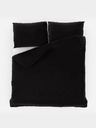 Kvalitex French solid color cotton bedding 220x200, 70x90cm black