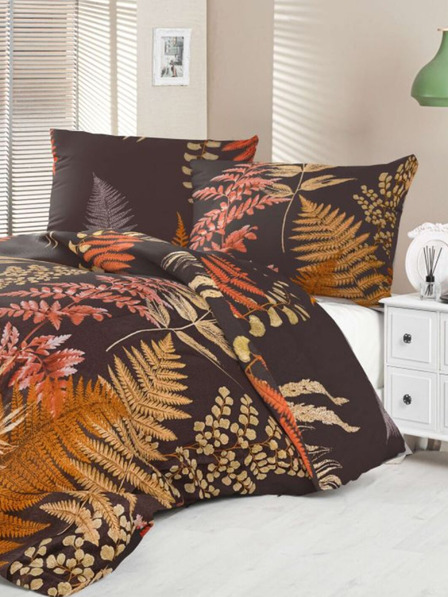 Kvalitex Satin French Bedding Luxury Collection 1+2, 220x200, 70x90cm Fern Brown Kvalitex