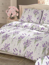 Kvalitex Französisches verlängertes Baumwoll-Bettwäsche-Set PROVENCE COLLECTION 240x220, 70x90cm LAVENDEL lila