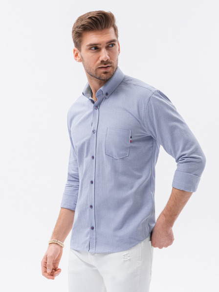 Ombre Clothing Hellblaues Herrenhemd von Ombre Clothing K643