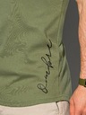 Ombre Clothing Dunkelgrünes Herren-T-Shirt mit Schriftzug von Ombre Clothing S1387