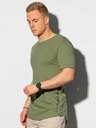 Ombre Clothing Dunkelgrünes Herren-T-Shirt mit Schriftzug von Ombre Clothing S1387