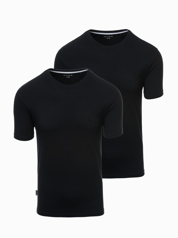 Ombre Clothing 2er-Set Herren-T-Shirts BASIC aus Baumwolle mit Rundhalsausschnitt von Ombre Clothing