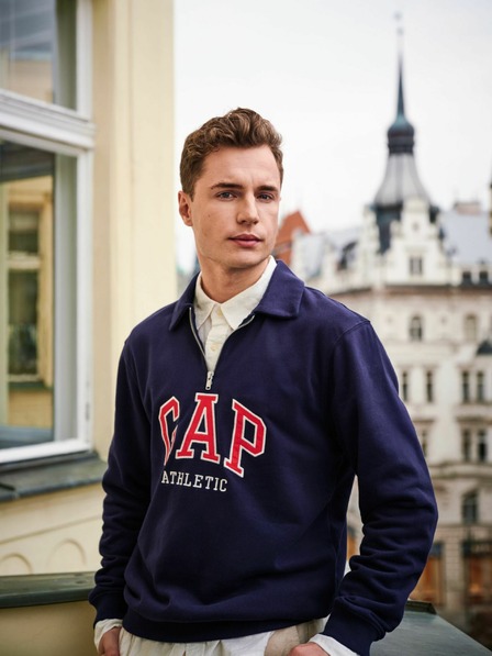 GAP Herren Polo-Sweatshirt mit Logo GAP
