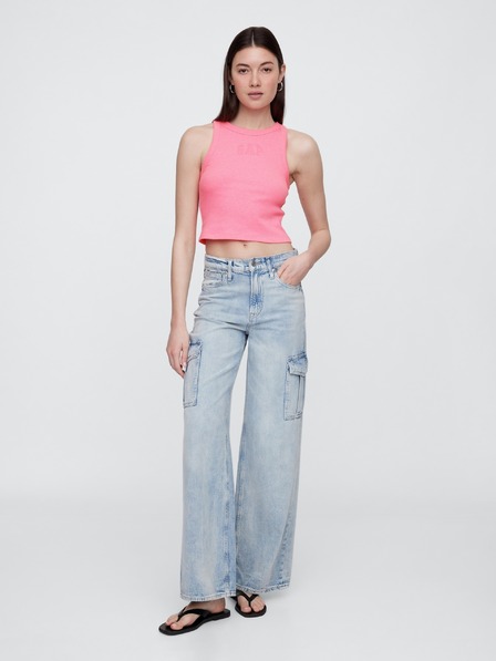 GAP Damen geripptes Tanktop mit Logo GAP
