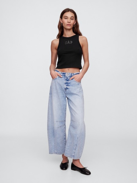 GAP Damen geripptes Tanktop mit Logo GAP