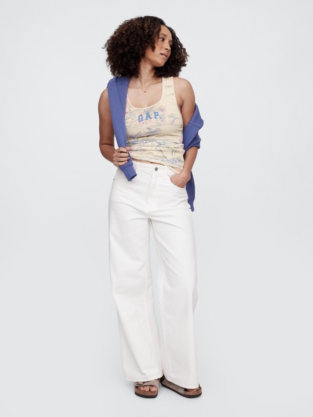 GAP Damen geripptes Tanktop mit Logo GAP