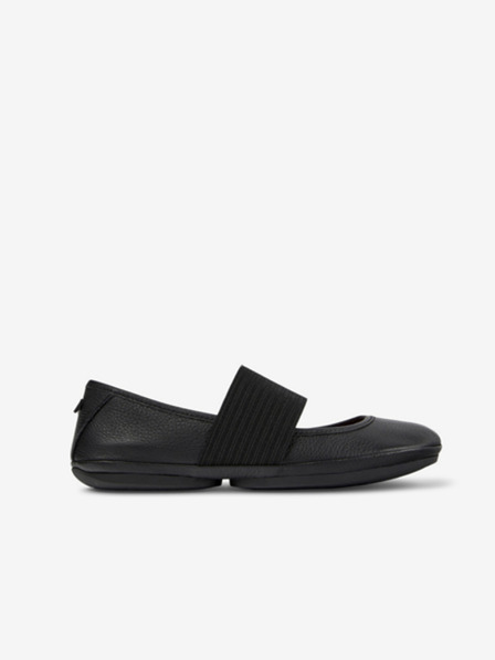 Camper Schwarze Damen Leder Ballerinas Camper Rechts