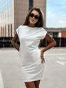 Edoti Weißes Damen-Minikleid Edoti