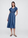 GAP Damen-Chambray-Maxikleid mit Taschen Americana GAP
