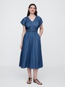 GAP Damen-Chambray-Maxikleid mit Taschen Americana GAP