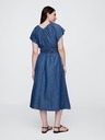 GAP Damen-Chambray-Maxikleid mit Taschen Americana GAP