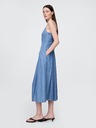 GAP Damen Jeans-Maxikleid mit Taschen GAP